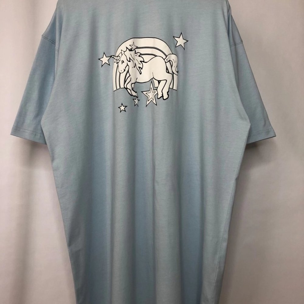 Vetements Blue Unicorn Tee